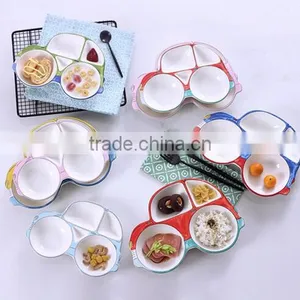 9inch Car Shape Ceramic Plate Children Ceramic Plate Kids Funny Ceramic Plate thumbnail-1