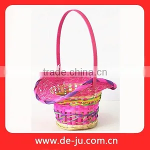 Handmade Knit Natural Bamboo Basket Promotion Fancy Basket thumbnail-1