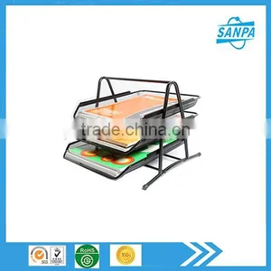 Hot Sales Fancy Office Stationery Metal Mesh 3 Tier Document Tray/A4 Paper Tray thumbnail-1