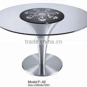 Modern Stainless Steel Base Dining Room Table LQ-F42 thumbnail-1