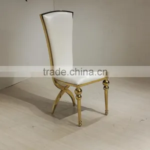 PU Cover Dining Chairs Stainless Steelframe Metal Chair thumbnail-2