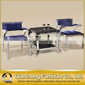 Most Popular Black Color Termpered Glass Side Table thumbnail-2