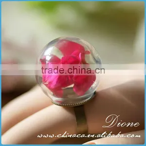 Wedding Gifts Glass Dome Rings Glass Globe Bottle Rings thumbnail-1