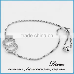 2017 Wholesale Gold Pave Link Bracelet thumbnail-1