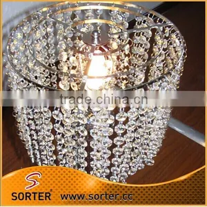 14MM K9 Crystal Bead Garland Chain Chandelier Silver Ring for Wedding Decor thumbnail-2
