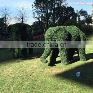 Fiberglass Elephant Sculpture With Artificial Grass thumbnail-4