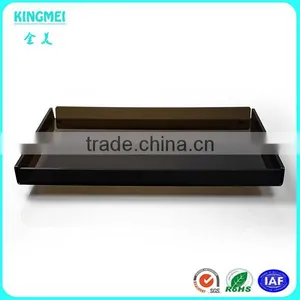 Black Acrylic Serving Tray ,Wave Shape Colored Storage Tray With Handle, Perspex Acrylic Decoration Tray thumbnail-4