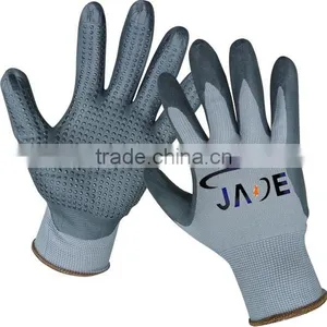 Nitrile Dot Palm Nitrile Foam Coated Work Gloves, Nitrile Coated Gloves, Nylon Gloves thumbnail-3