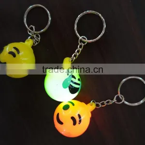 Fashion Design Various Led Flashing Light Emoji Keychain thumbnail-6