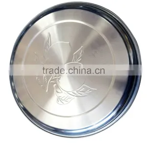 28cm High Quality Stainless Steel Round Serving Tray thumbnail-2