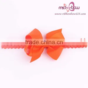 Colorful Baby Girls Newborn Elastic Satin Ribbon Headbands thumbnail-3