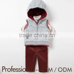 2015 Fashion Children's Hooded Thicken Padding Vest Autumn/winter Waistcoat for 2 -12 Years Old Kids Factory Price thumbnail-4