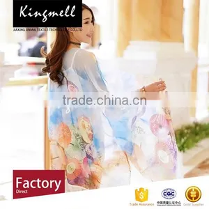 Nice Digital Printed Silk Shawl for Ladies in Summer thumbnail-1
