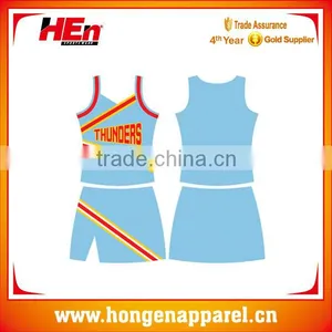 Hot Sexy Spandex Youth Cheerleading Uniforms Cheap China Supplier /custom Sublimation Cheerleading Uniform thumbnail-1