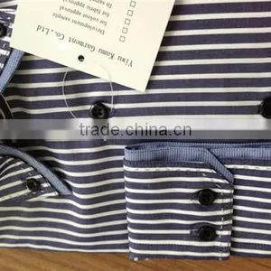 Latest Shirt Designs for Man/Double Collar Cuff Shirt/ High Collar Shirts/Fashion Italian Design Stripes Shirts thumbnail-3