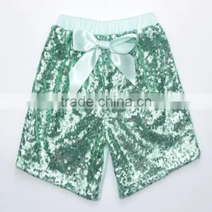 New Design Wholesale Cotton Shorts Sequin Shorts for Baby Girls thumbnail-2