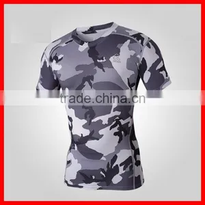 2015 Wholesale Sportswear Running Shorts Fitness Wear Garmen Wholesale or Custom Men's Compression Jersey thumbnail-2