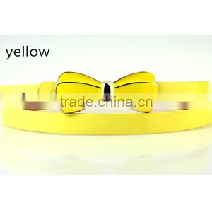 New Arrival Fashion Design High Quality With Flower Design Alloy Metal Buckle Women Slim PU Leather Belt thumbnail-1