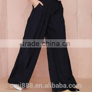 Www.com.xxx Black Women Boho Chic Pocket Palazzo Pants thumbnail-1