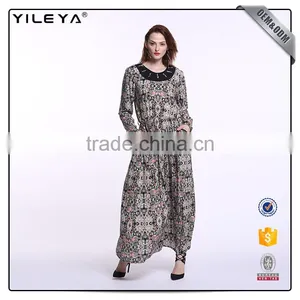 Brazilian Style With Pattern Printing Brazil Casual Dress,wholesale Long Sleeves Maxi Dresses thumbnail-1