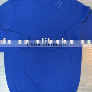 Blue High Quality 100% Cotton Pullover Knitted Sweater thumbnail-1
