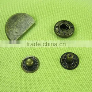 Newest Hot Sale Fashion Leather Jacket Metal Snap Buttons for Fur Jacket Coat thumbnail-6