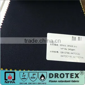 65% Polyester With 35% Cotton Anti-static Fabric 240gsm EN1149 AATCC118 AATCC22 thumbnail-1