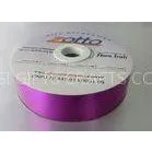 Fuschia Gold Pink 3 / 4 Inch Wide Ribbon 100 Meter , Metallic Poly Ribbon 1 - 1 / 4