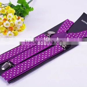 Polka Dot Braces Suspenders Elasticated Adjustable Polkadot Boys Girls 2.5cm/1" thumbnail-6