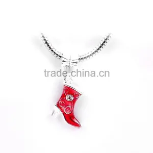 Enamel High Heel Shoes Pendant Bead Hanging Dangle Charm thumbnail-3