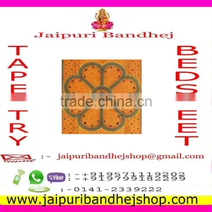 Jaipuri Bandhej Mandala Tapestry for Women thumbnail-1