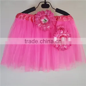Fluffy Neon Pink Ballet Tutu Skirt for Girls thumbnail-1