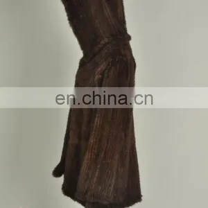 Knitted Mink Coat With Hood for Women North American Style thumbnail-3