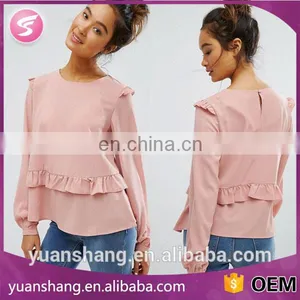 2017 Women Long Sleeve New Blouse Pattern Design thumbnail-1