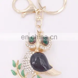 Cute Pearl Owl Keychain Purse Bag Pendant Charm Keyring Key Chain thumbnail-2