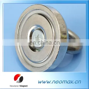D60mm * 50mm Neodymium Iron Boron Strong Magnet Circular Rings Salvage 98kg Hook thumbnail-2