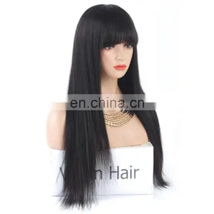 Brazilian Human Hair Lace Front Wigs With Bangs thumbnail-3