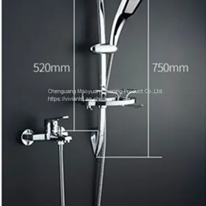 Simple Shower Spary Head Wall Mounted Bathroom Shower Set Mier Tap thumbnail-2