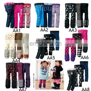 79 Styles Infants & Toddlers Knit Footless Ninth Pants Cropped Pants Stretchy Ankle Tights Leggings pp Pants 4 Sizes 3pcs/pack thumbnail-2