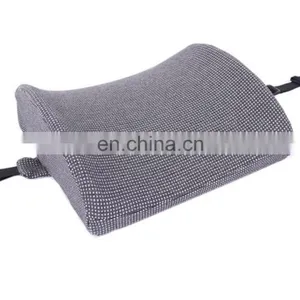 Hot Sale Grey Memory Pillows Soft Sleep Pillow Car Waist Cushion Memory Foam Pillow for Travel Sleeping thumbnail-1