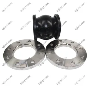 EPDM NR NBR Rubber DIN ANIS Carbon Steel Flange Type Single Sphere Rubber Expansion Joint thumbnail-1