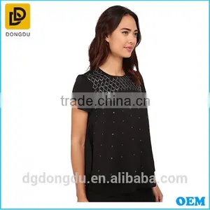 Fashionable 2016 Ladies Blouse Hot Sale 100% Cotton Blouse for Women thumbnail-2
