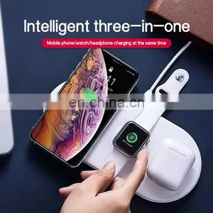 Phone Charger Wireless New 2019 Product Wholesale Battery Charger Mobile Phones For Iphone/Watch/Earphone Charger 3 In 1 thumbnail-4