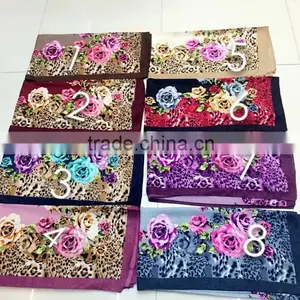 Popular French Cotton 110*110cm Islamic Muslim Square Scarf thumbnail-1