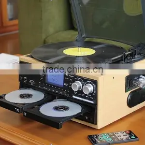 ALL IN ONE TURNTABLE WITH MULTIPLE AUDIO RECORDS /DOUBULE CD RECORD PLAYER/ CD ENCODING TURNTABLE/HIGH END CHOICE thumbnail-1