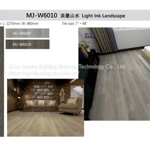 GKBM Greenpy MJ-W6010 New Eco-Friendly Waterproof Dark Grey Click Stone Plastic Composite SPC Flooring thumbnail-4