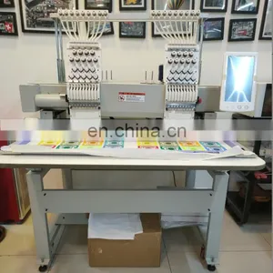 2 Head Industrial Flat Embroidery Machine Computerized Automatic High Speed 3D Computer Embroidery Machine Price thumbnail-2