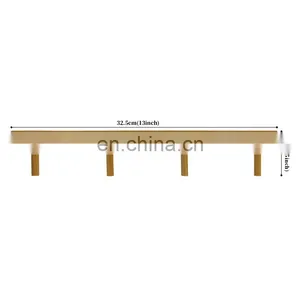Durable 5 Hooks Modern Bamboo Wall Mounted Coat Hat Rack Bamboo Entryway Hanger thumbnail-5