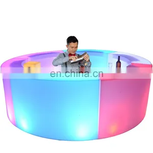 Used Nightclub Furniture Outdoor Event Party Wedding Garden Illuminated Luminous Led Lighted Bar Counter Table Chair for Sale thumbnail-1