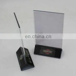 Triangle Table Top A3 A4 A5 A6 Insert Plastic Acrylic Sign Holder for Restaurant thumbnail-2